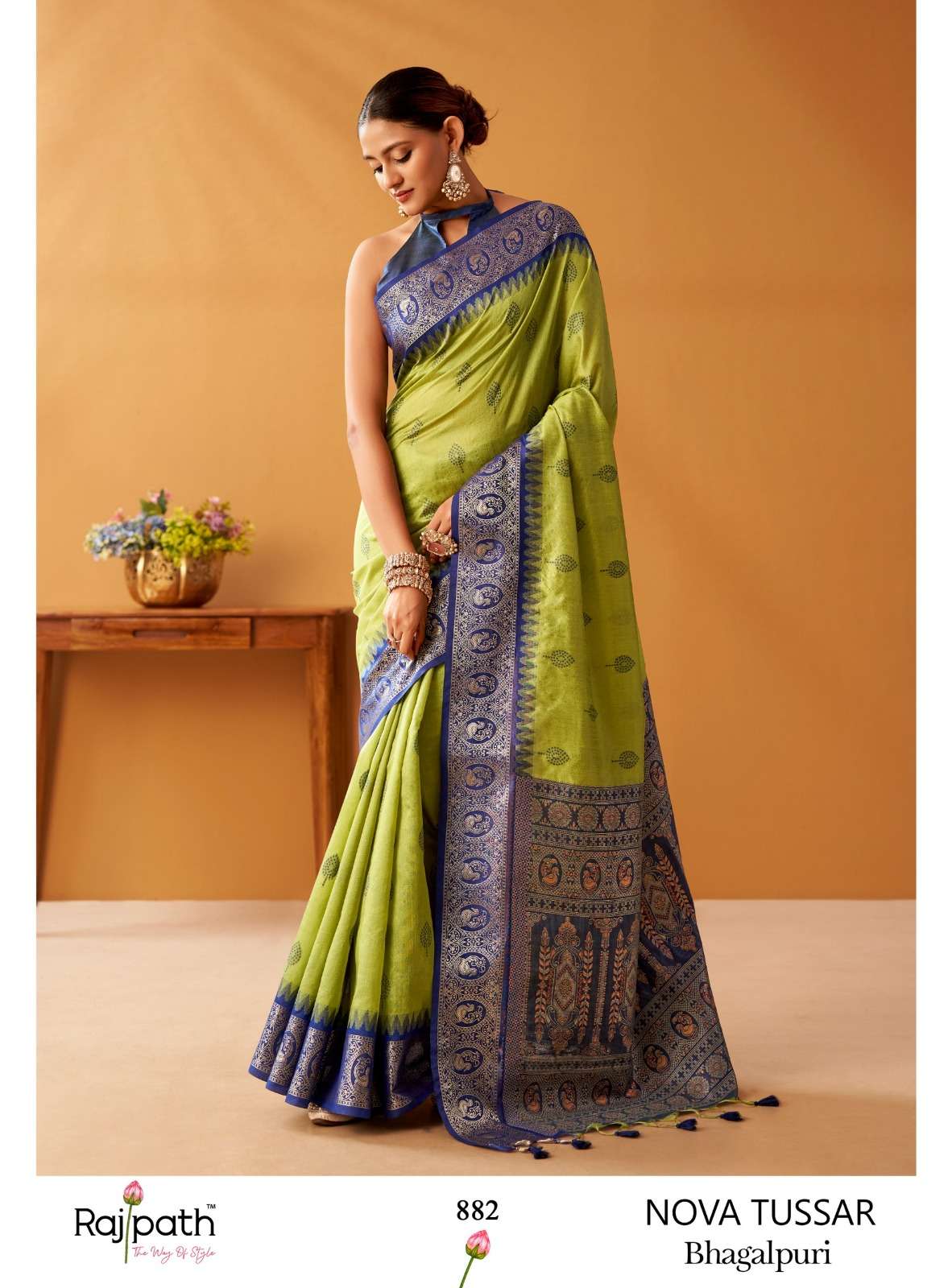 Rajpath Nova Tussar Cotton Pochampalli Saree - Amrah Wholesale