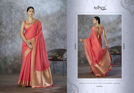 RAJPATH RONAK SILK Pure Tissue Silk Saree - Amrah Wholesale