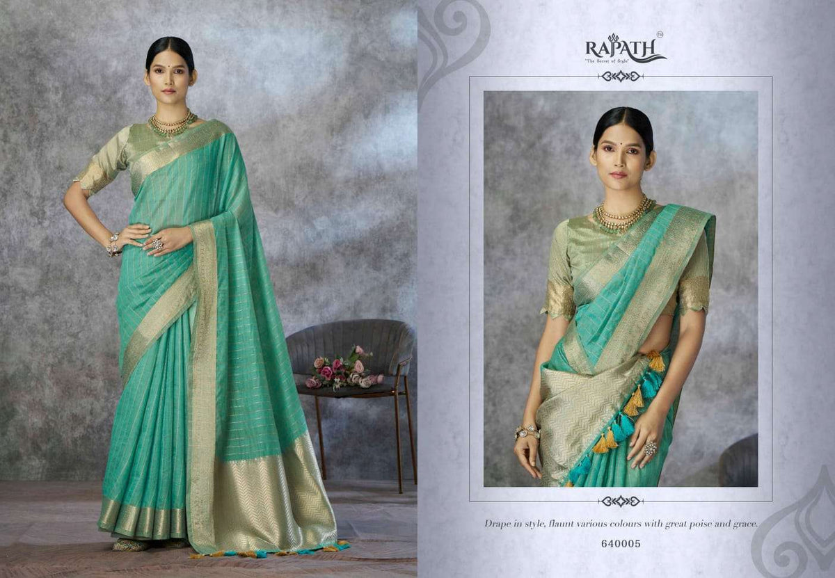 RAJPATH RONAK SILK Pure Tissue Silk Saree - Amrah Wholesale