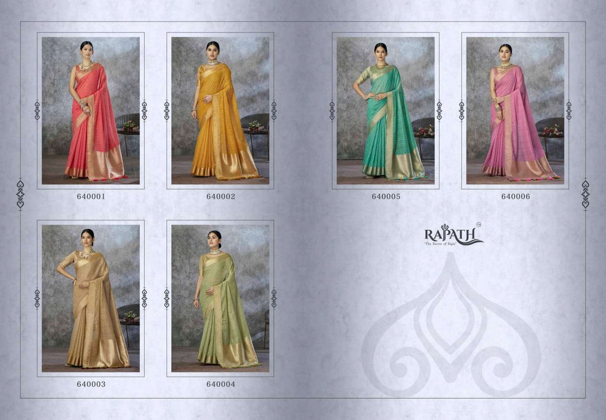 RAJPATH RONAK SILK Pure Tissue Silk Saree - Amrah Wholesale