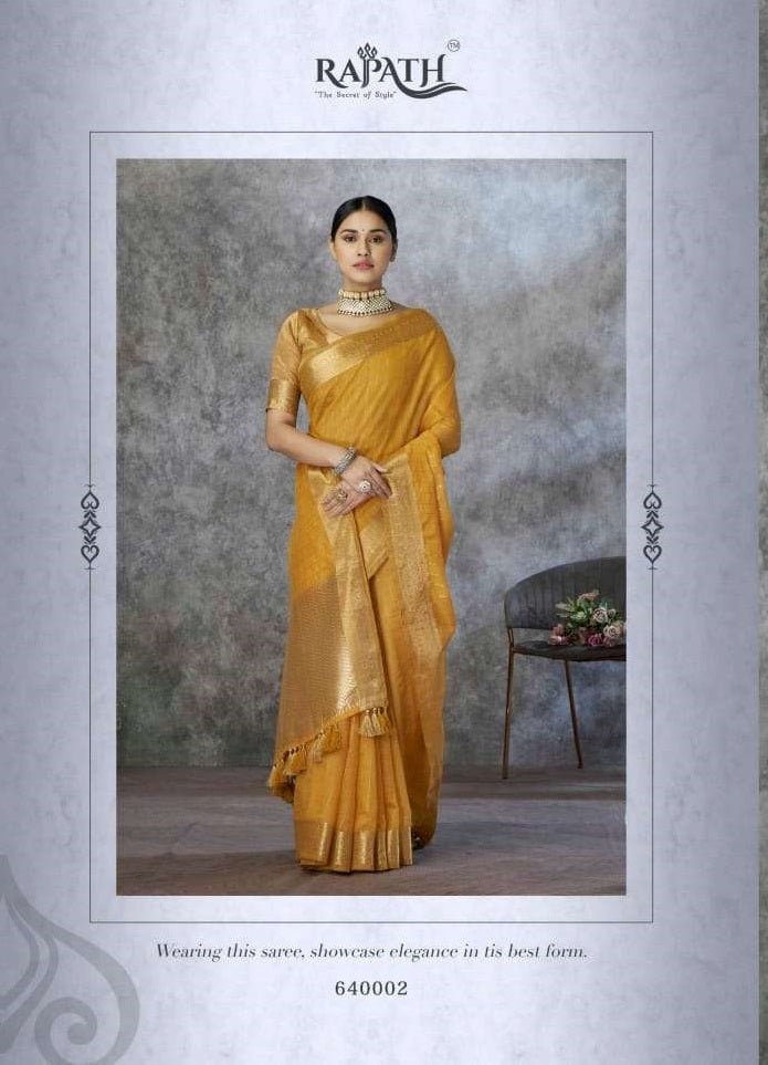 RAJPATH RONAK SILK Pure Tissue Silk Saree - Amrah Wholesale