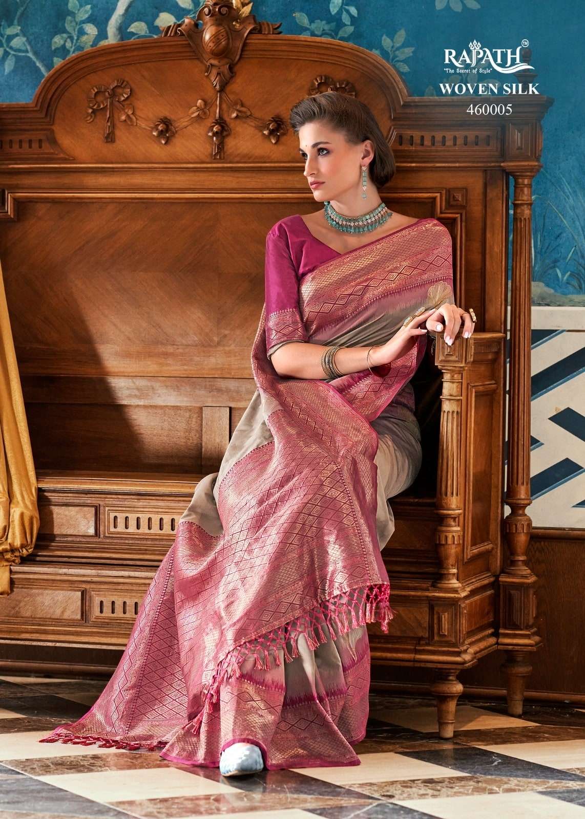 Rajpath Rose Berry Silk