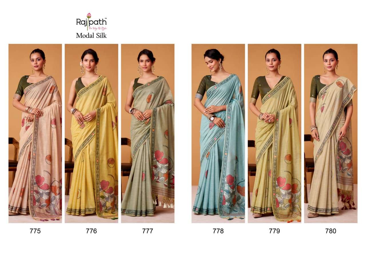 RAJPATH SILVER PEARLS Cotton Saree with Running Work Blouse Wholesale Surat