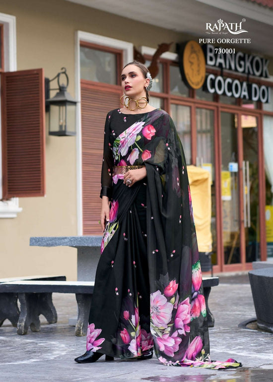 Rajpath The Sakira 730001 To 730008 Georgette Printed Saree - Amrah Wholesale
