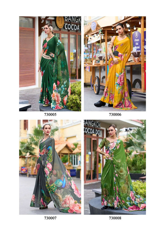 Rajpath The Sakira 730001 To 730008 Georgette Printed Saree