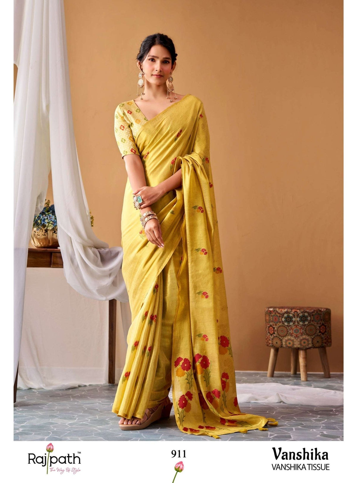 RAJPATH VANSHIKA 906–911 Tissue Silk Printed Saree - Amrah Wholesale
