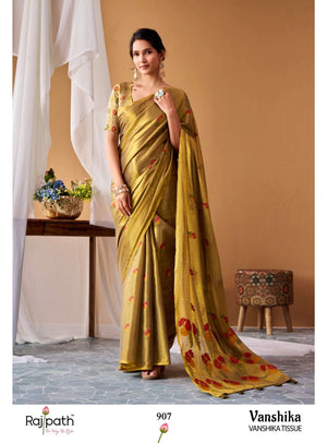 RAJPATH VANSHIKA 906–911 Tissue Silk Printed Saree - Amrah Wholesale