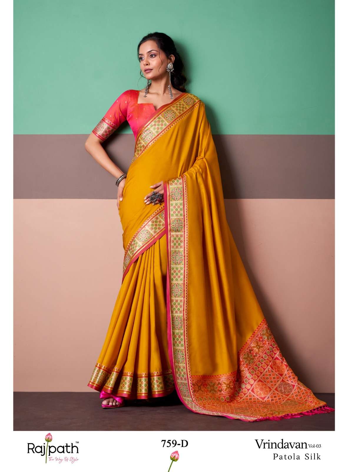 Rajpath Vrindavan Vol - 3 Silk Saree - Amrah Wholesale