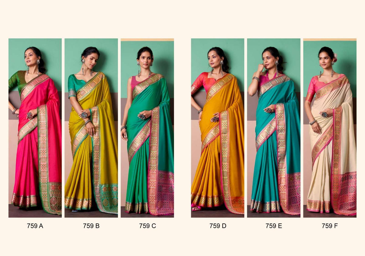 Rajpath Vrindavan Vol - 3 Silk Saree - Amrah Wholesale