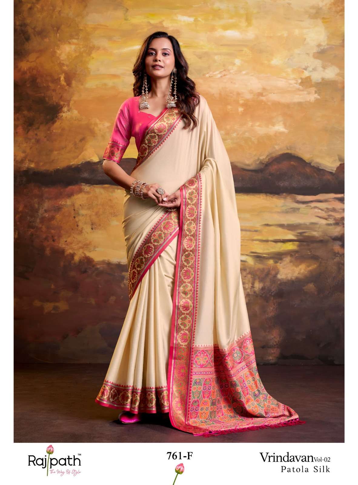 RAJPATH Vrindavan Vol-2 Patola Silk Printed Saree - Amrah Wholesale