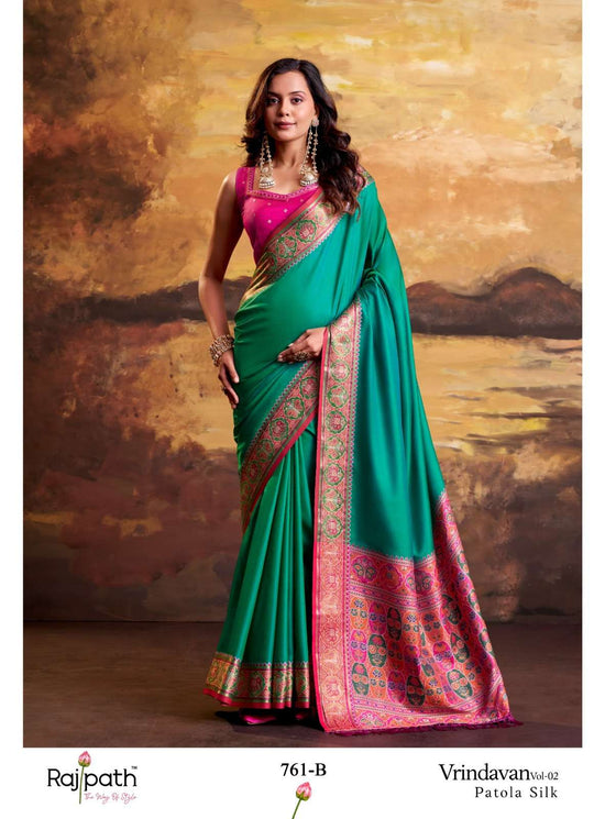 RAJPATH Vrindavan Vol-2 Patola Silk Printed Saree - Amrah Wholesale