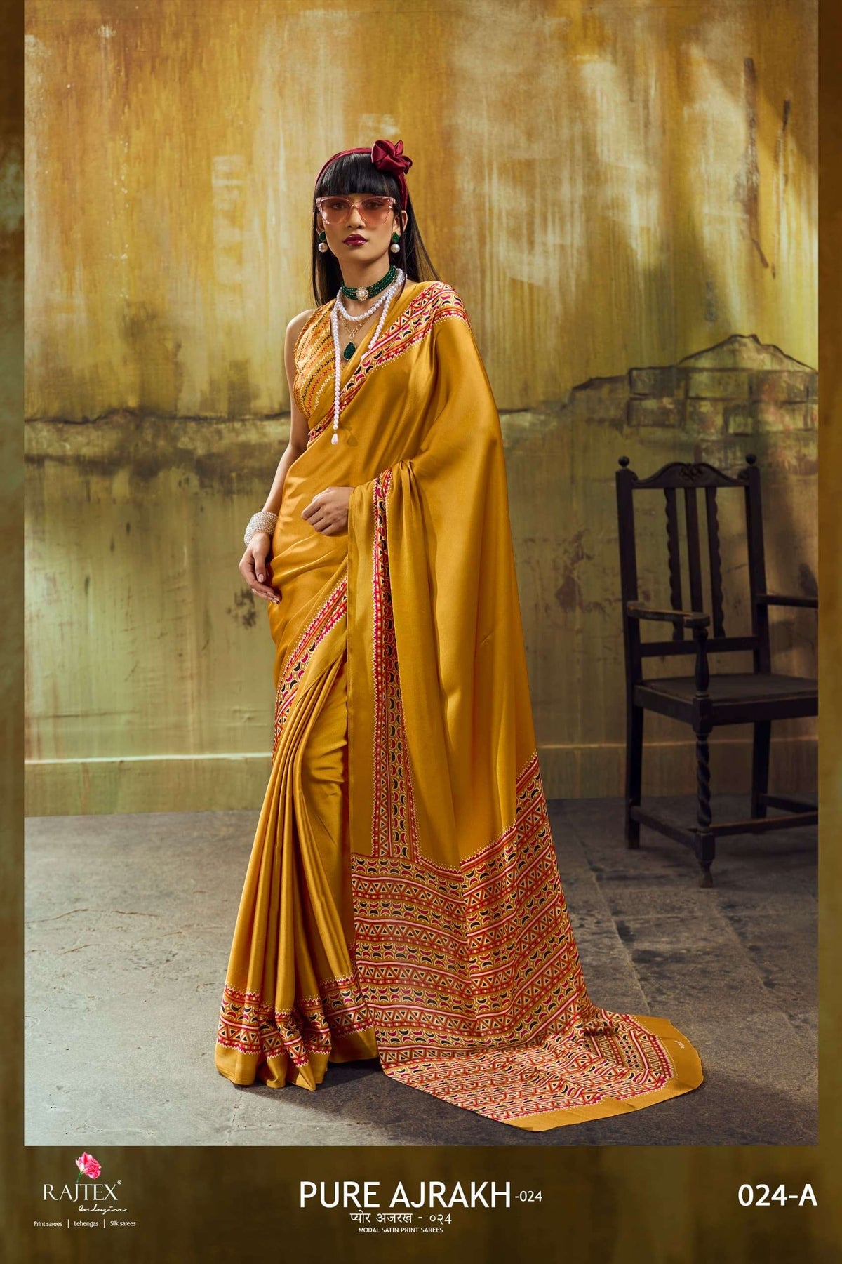 Rajtex Ajrakh Vol 24 Modal Satin Printed Saree