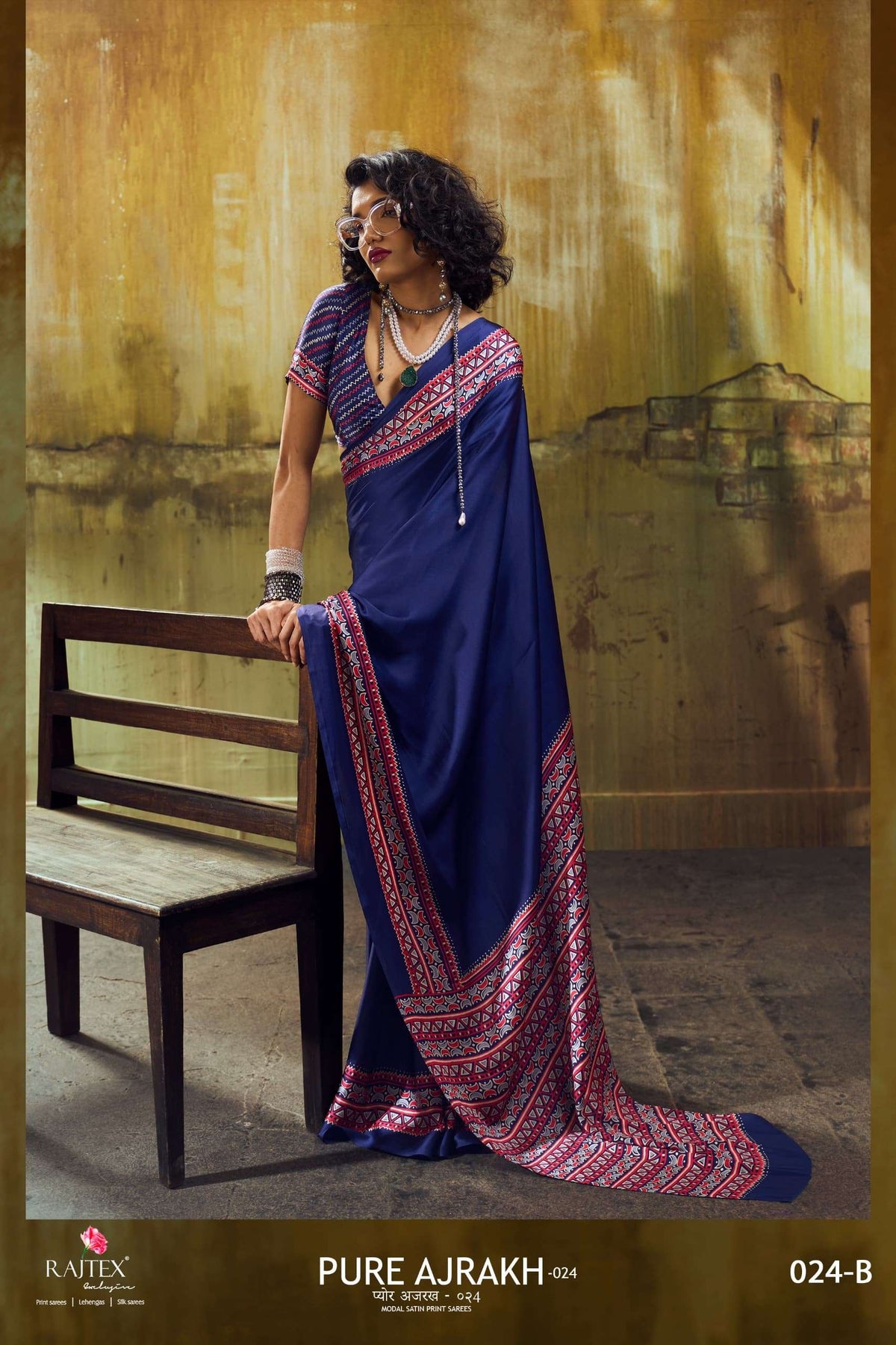 Rajtex Ajrakh Vol 24 Modal Satin Printed Saree
