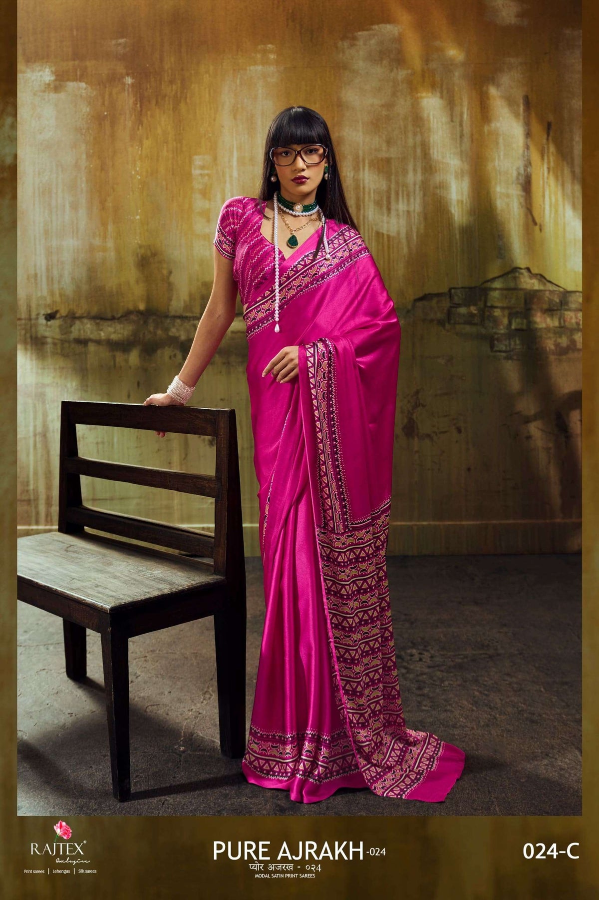 Rajtex Ajrakh Vol 24 Modal Satin Printed Saree