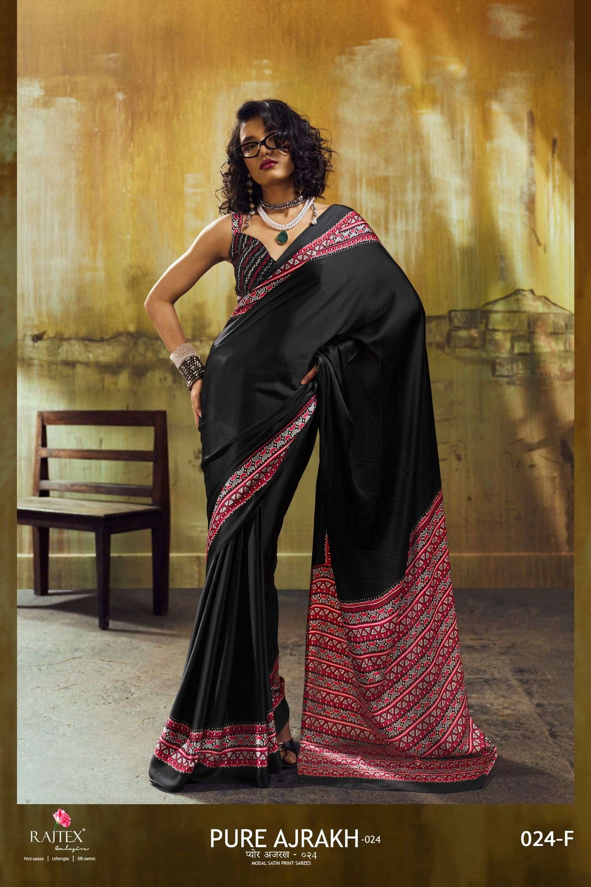 Rajtex Ajrakh Vol 24 Modal Satin Printed Saree