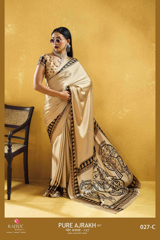 Rajtex Ajrakh Vol-27 Modal Satin Saree