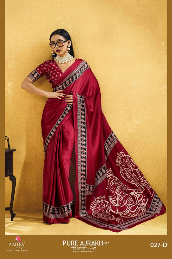Rajtex Ajrakh Vol-27 Modal Satin Saree