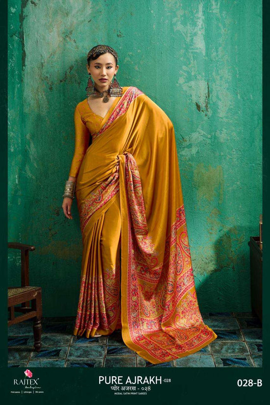 Rajtex Ajrakh Vol-28 Modal Satin Ajrakh Printed Daily Wear Saree