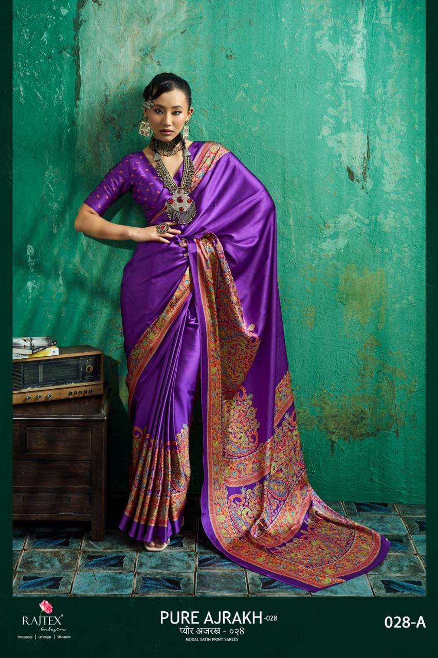 Rajtex Ajrakh Vol-28 Modal Satin Ajrakh Printed Daily Wear Saree