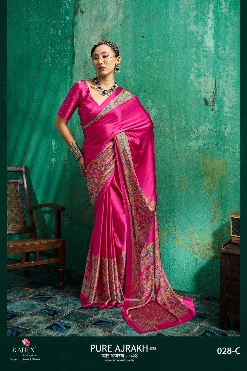 Rajtex Ajrakh Vol-28 Modal Satin Ajrakh Printed Daily Wear Saree