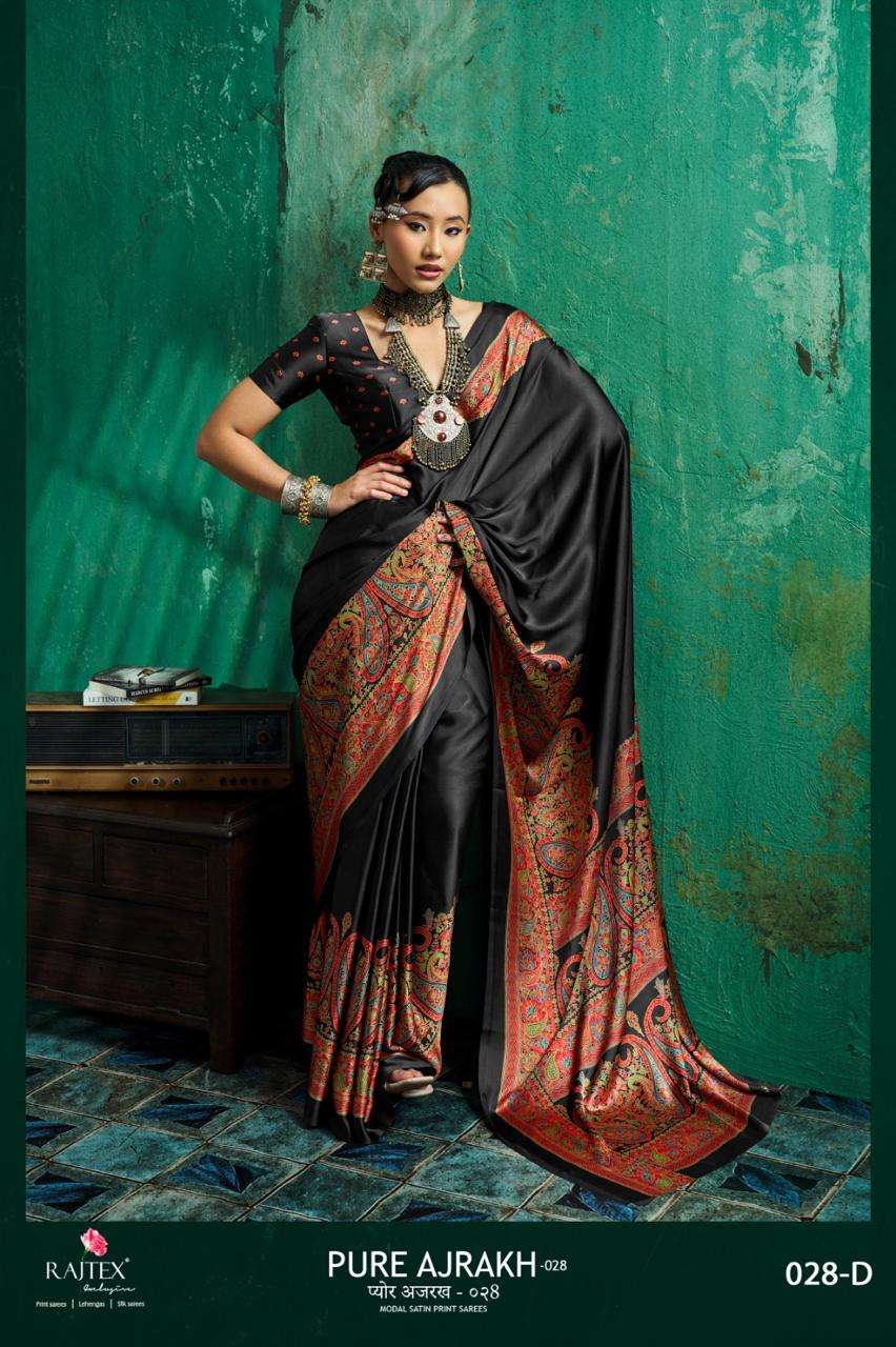 Rajtex Ajrakh Vol-28 Modal Satin Ajrakh Printed Daily Wear Saree
