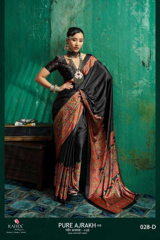 Rajtex Ajrakh Vol-28 Modal Satin Ajrakh Printed Daily Wear Saree