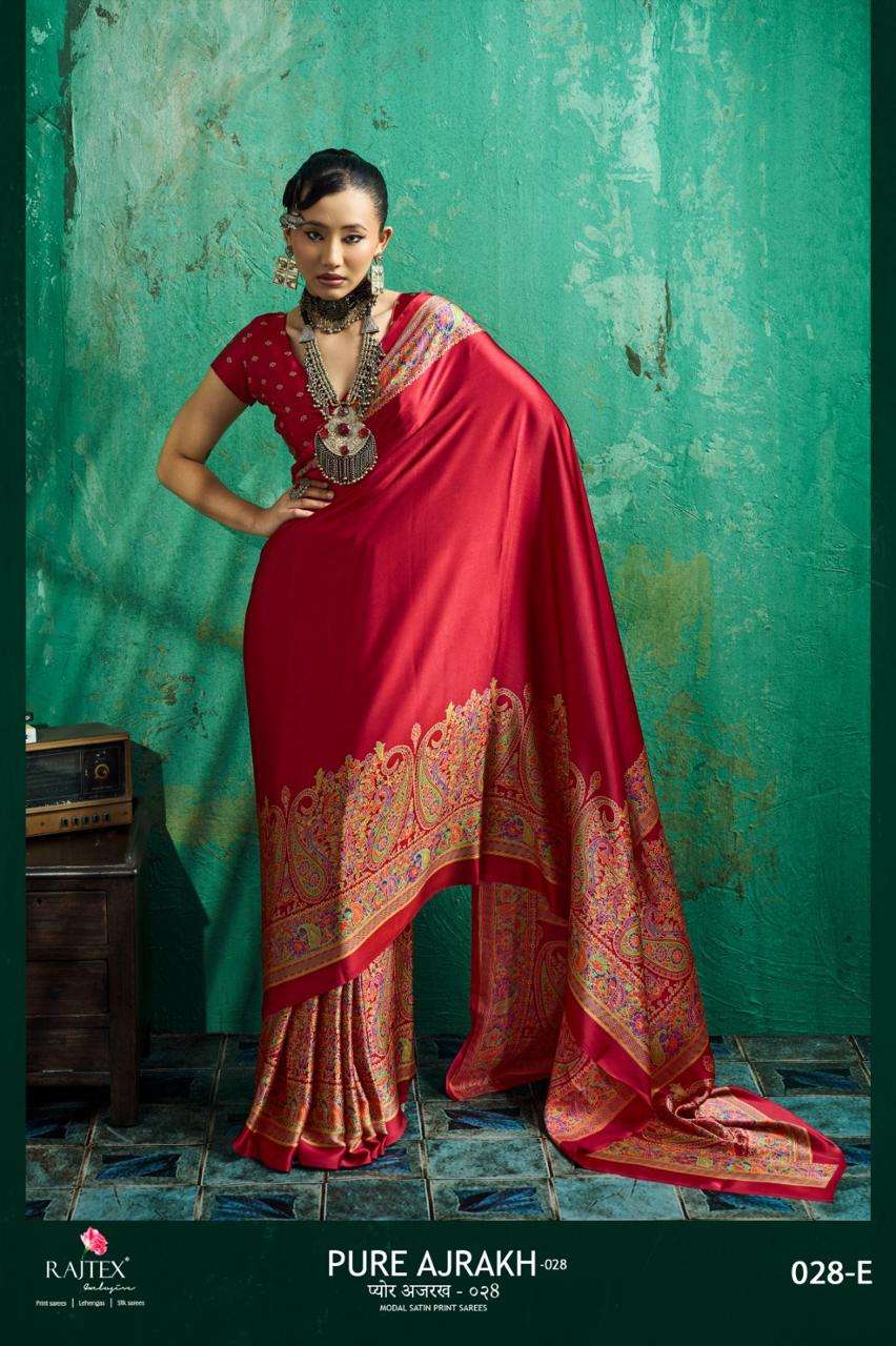 Rajtex Ajrakh Vol-28 Modal Satin Ajrakh Printed Daily Wear Saree