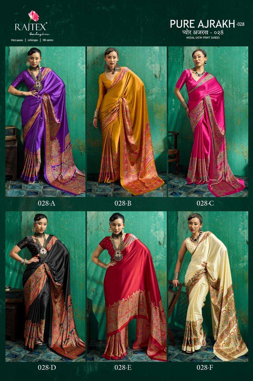 Rajtex Ajrakh Vol-28 Modal Satin Ajrakh Printed Daily Wear Saree
