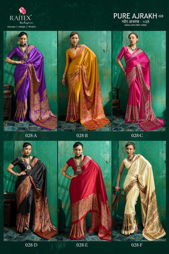 Rajtex Ajrakh Vol-28 Modal Satin Ajrakh Printed Daily Wear Saree