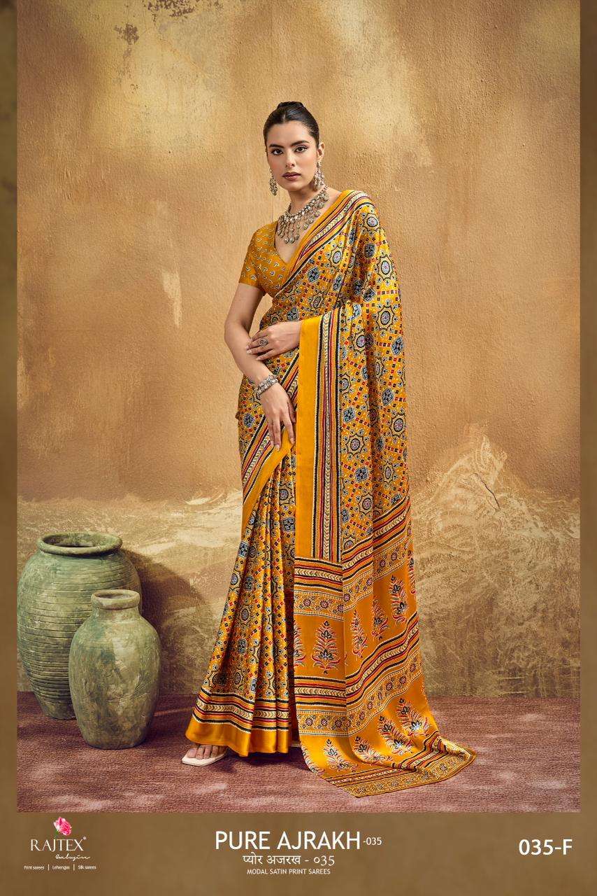 Rajtex Ajrakh Vol-35 Modal Satin Printed Saree Set