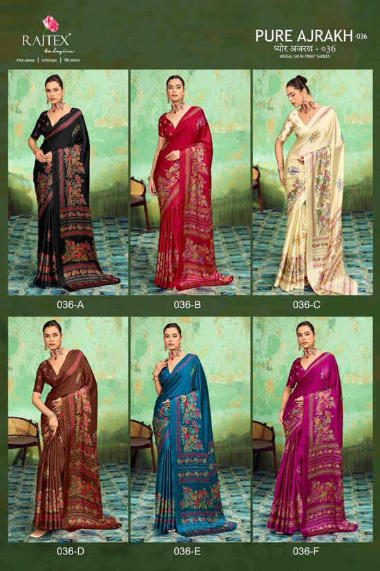 Rajtex Ajrakh Vol 36 Modal Satin Printed Saree