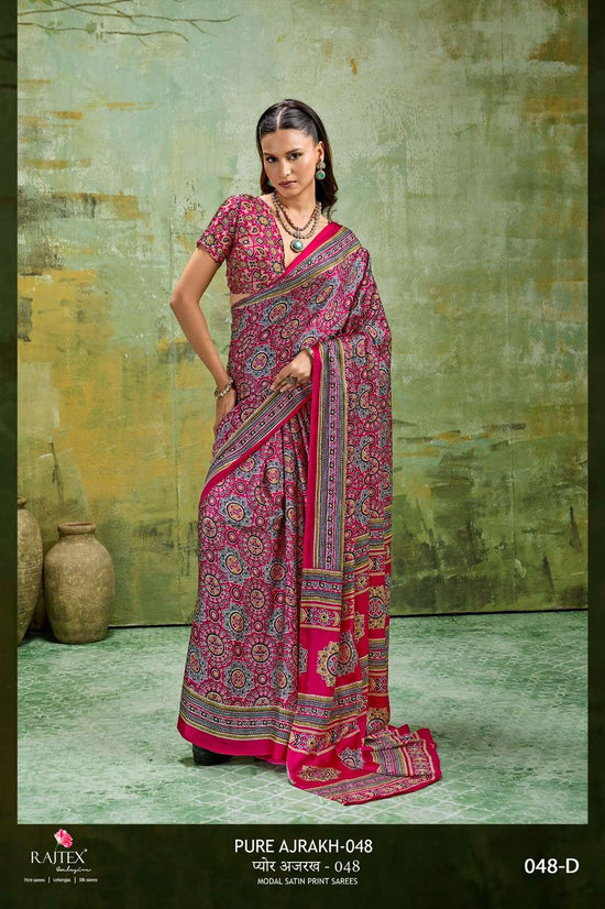 Rajtex Ajrakh Vol-48 Modal Satin Saree