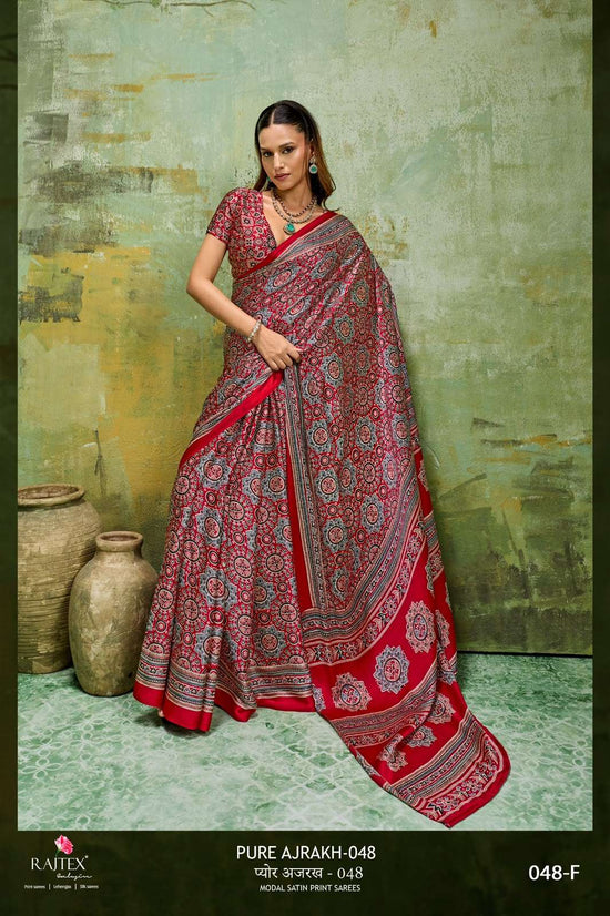 Rajtex Ajrakh Vol-48 Modal Satin Saree