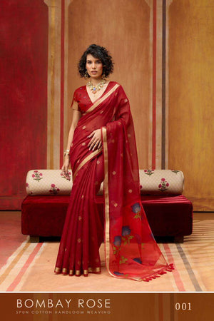 Rajtex Bombay Rose Pure Cotton Running Work Saree Collection - Amrah Wholesale