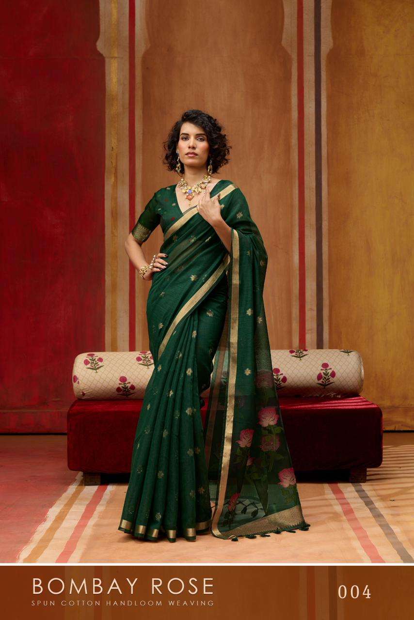 Rajtex Bombay Rose Pure Cotton Running Work Saree Collection