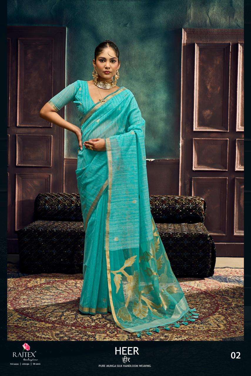 RAJTEX HEER Munga Silk Printed Premium Saree - Amrah Wholesale