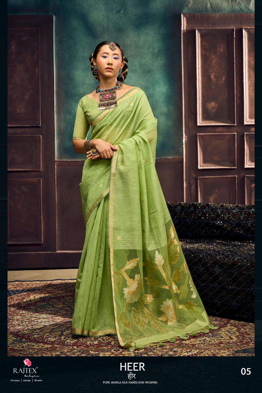 RAJTEX HEER Munga Silk Printed Premium Saree - Amrah Wholesale