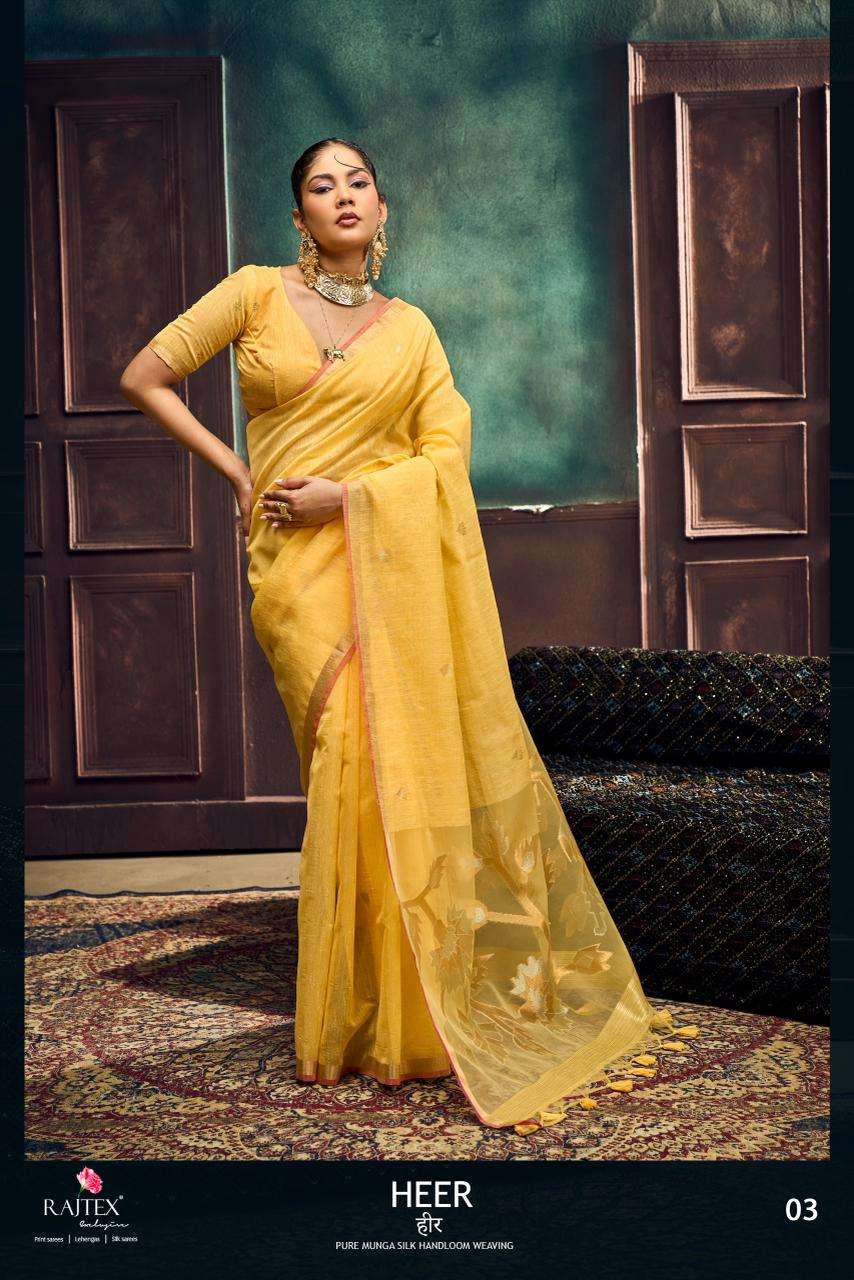 RAJTEX HEER Munga Silk Printed Premium Saree - Amrah Wholesale