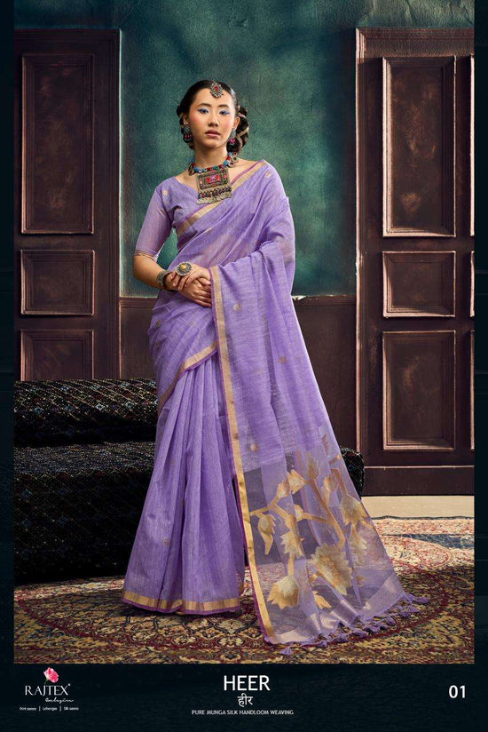 RAJTEX HEER Munga Silk Printed Premium Saree - Amrah Wholesale