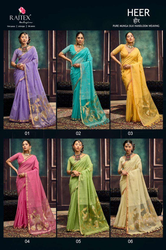 RAJTEX HEER Munga Silk Printed Premium Saree - Amrah Wholesale