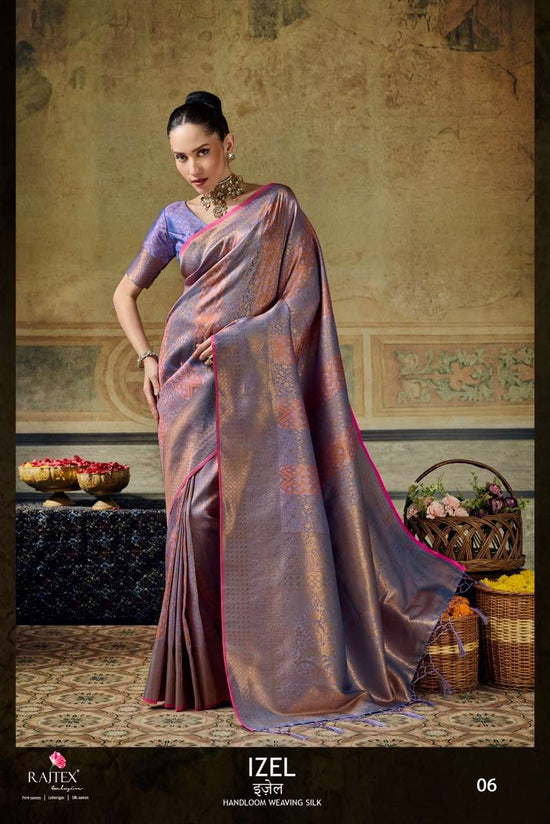 Rajtex Izel 01 To 06 Series Soft Handloom Silk Printed Saree