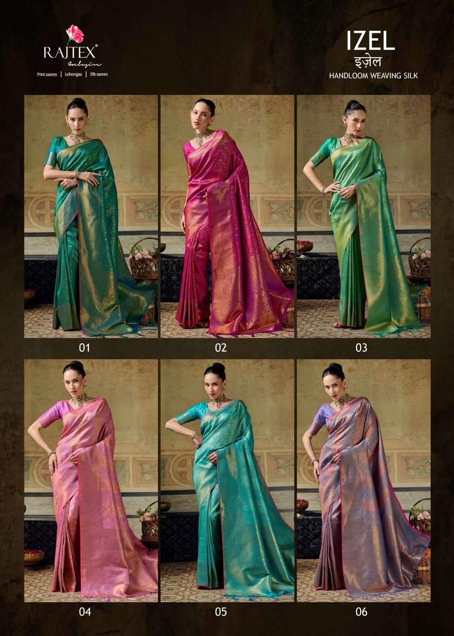 Rajtex Izel 01 To 06 Series Soft Handloom Silk Printed Saree