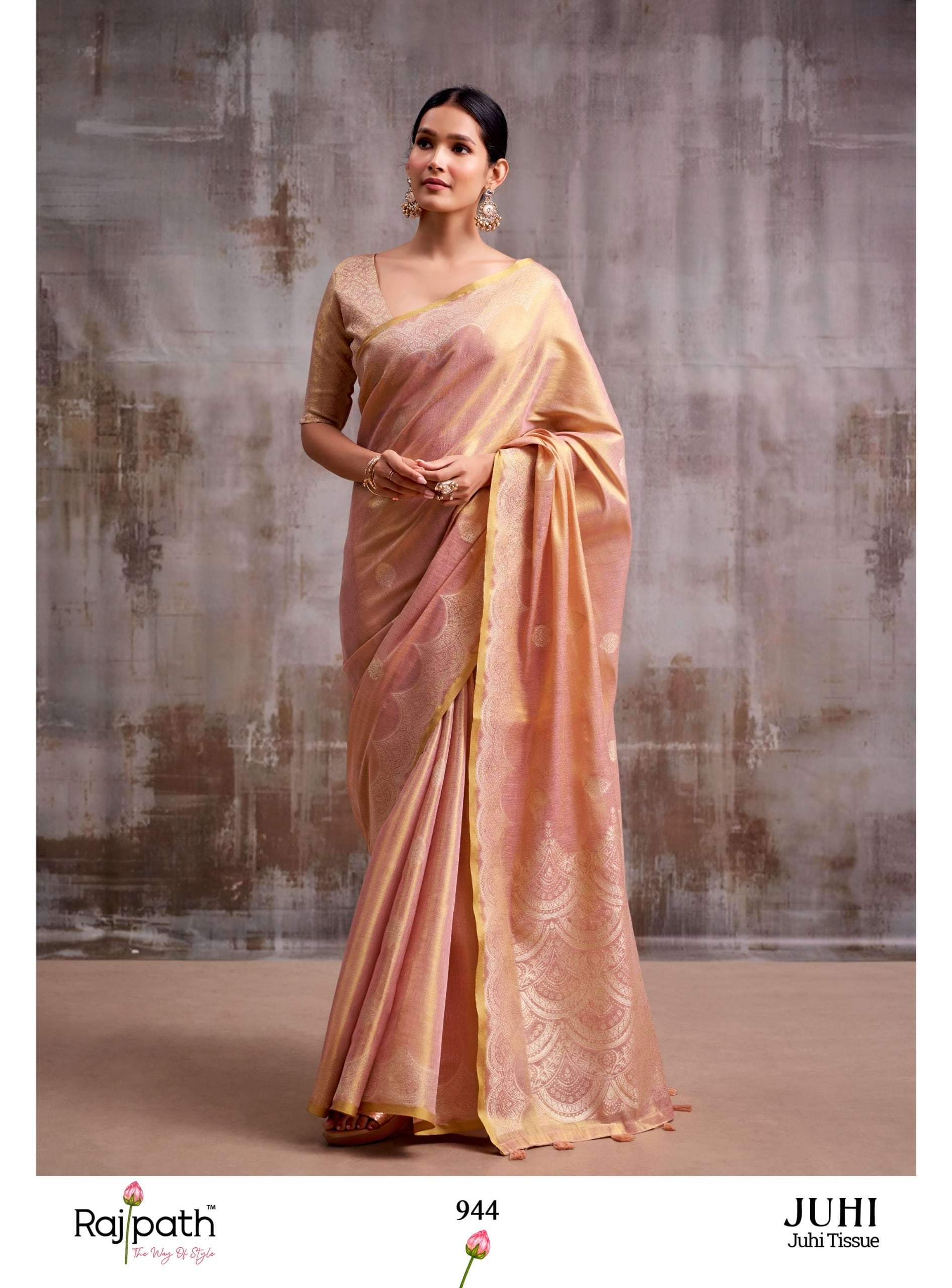 Rajtex Juhi Tissue Silk Printed Premium Saree