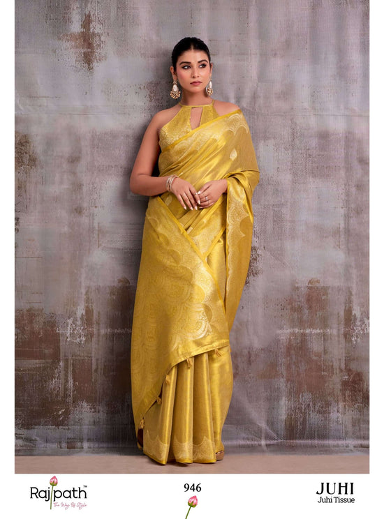 Rajtex Juhi Tissue Silk Printed Premium Saree