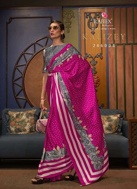 RAJTEX KALIZEY Crepe Silk Printed Saree