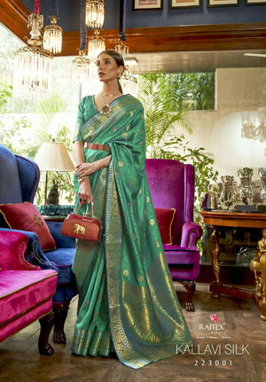 Rajtex Kallavi Silk Handloom Weaving Saree