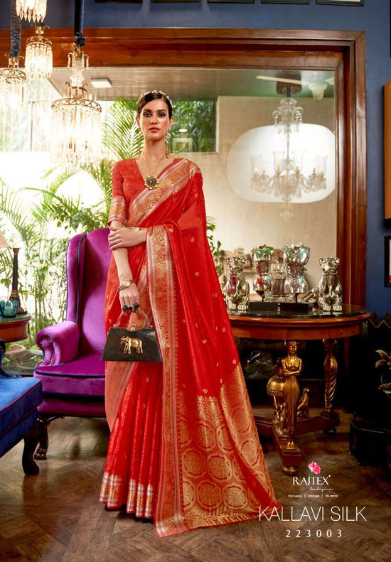 Rajtex Kallavi Silk Handloom Weaving Saree