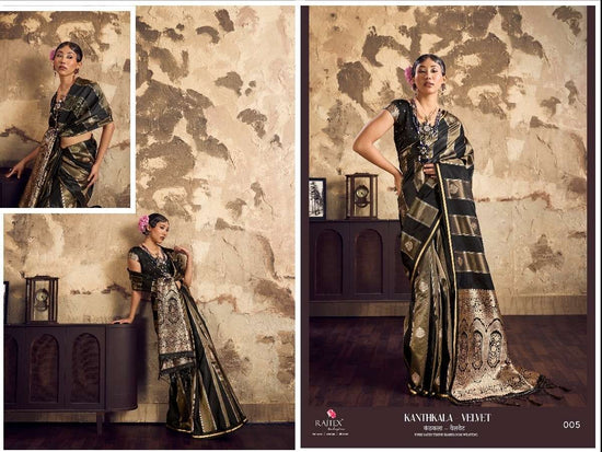 RAJTEX KANTHKALA VELVET Satin Printed Saree
