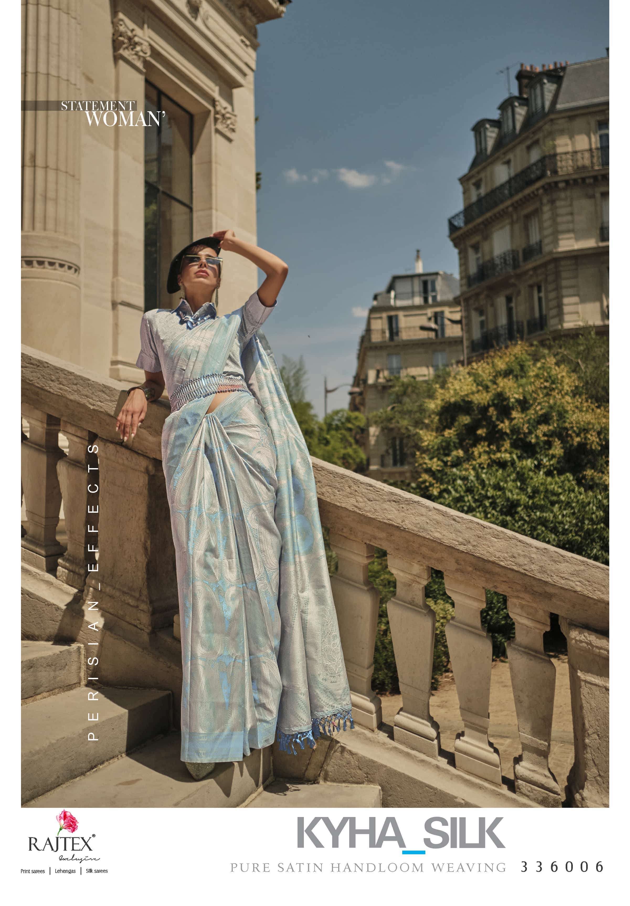 Rajtex Kyha Silk Premium Satin Silk Saree Wholesale