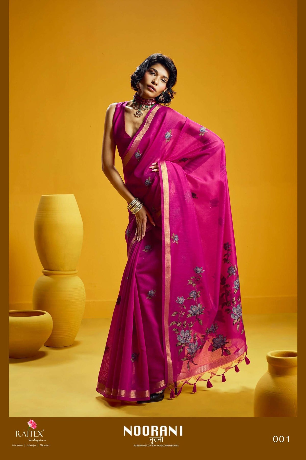 Rajtex Noorani Munga Handloom Weaving Saree